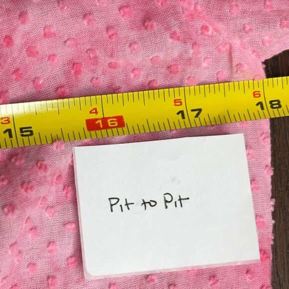 Love Shack Fancy Pink Boho Swiss Dot Eyelet Cotton Bronte XS - Picture 8 of 9